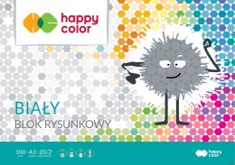 Blok rysunkowy biały A3, 100g, 20 ark, Happy Color HA 3710 3040-0 Happy Color