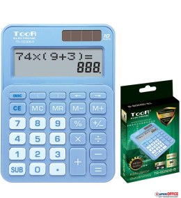 Kalkulator dwuliniowy TOOR TR-1223DB-B 10-pozycyjny niebieski 120-1901 (X) Toor