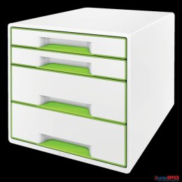 Pojemnik z 4 szufladami Leitz WOW, biały / zielony 52132054 Leitz
