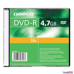 Płyta OMEGA DVD+R 4,7GB 16X SLIM CASE (10) OMD16S+ Platinet