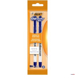 Długopis żelowy BIC Gel-ocity Stic 0.5mm niebieski, blister 2szt, 989707 Bic