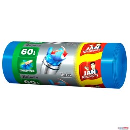 JAN NIEZBĘDNY Worki HD Easy-pack niebieskie wiązane 60l 20 szt. 32348 Jan Niezbędny