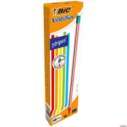 Ołówek z gumką BIC Evolution Stripes 646 HB , 8960342 Bic