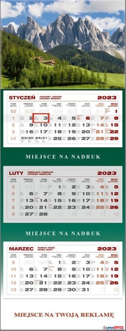 Kalendarz trójdzielny 2024 Nr kat. KS055B -GÓRY WOKÓŁ NAS Wokół Nas