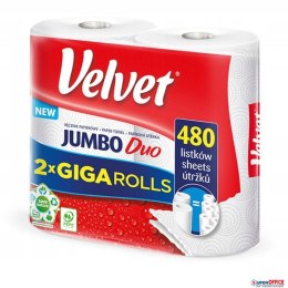 Ręcznik VELVET JUMBO DUO 2 rolki 2warstwy 2x240listków Velvet