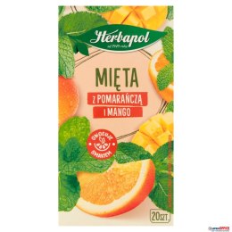 Herbata HERBAPOL ZIELNIK POLSKI mięta z pomarańczą i mango (20 torebek) Herbapol