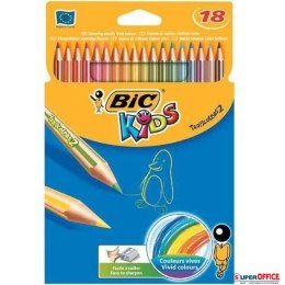 Kredki ołówkowe BIC Kids Tropicolors 18kol., 9375172 Bic