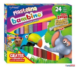 Plastelina BAMBINO 24 kolorów podkładka GRATIS St.Majewski Bambino