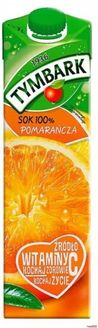 Sok TYMBARK pomarańczowy 1L KARTON Tymbark