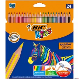 Kredki ołówkowe BIC Kids Eco Evolution Stripes 24kol., 950525 Bic