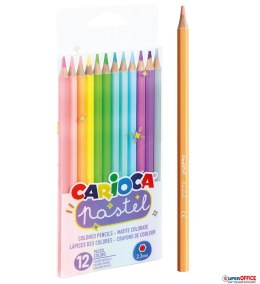 Kredki Ołówkowe Pastelowe CARIOCA 12 kolorów (43034) 160-2229 Carioca