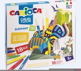 Zestaw do skład. i kol. CARIOCA ELEPHANT 3D 18 kol. (42902) 170-2426 Carioca