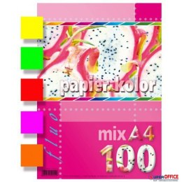 Papier xero A4 mix fluorescencyjny (100 arkuszy) KRESKA Kreska