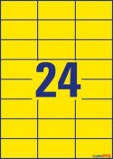 Etykiety Heavy Duty, A4, 20 ark./op., 70 x 37 mm, żółte, poliestrowe, AVERY ZWECKFORM, L6131-20 Avery Zweckform