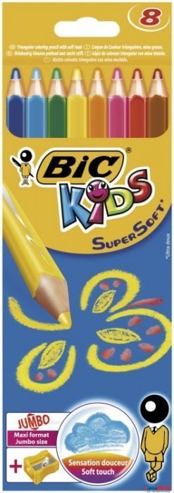 Kredki ołówkowe BIC Kids Super Soft 8+1szt, 8959211 Bic