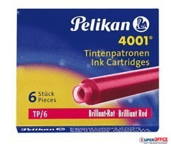 Naboje do piór, krótkie czerwone 301192 Pelikan Pelikan