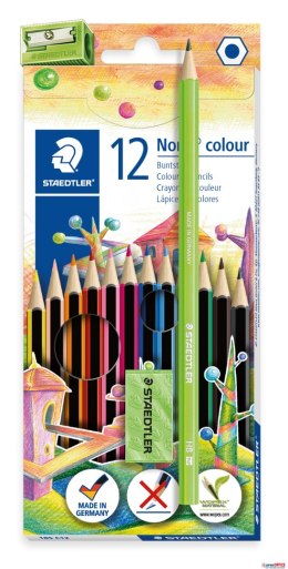 Kredki szkolne Noris Colour, 12 kol. + ołówek + gumka + temperówka, Staedtler S 185 C12 SET6 Staedtler