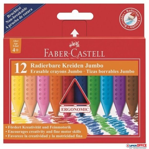 Kredki GRIP JUMBO trójkątne 12 kolorów FABER-CASTELL 122540 FC Faber-Castell