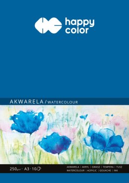 Blok akwarelowy, ART, A3, 10 ark, 250g, Happy Color HA 3725 3040-A10 Happy Color