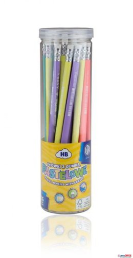 Ołówki pastelowe HB z miarką i gumką drum 36 sztuk ASTRA, 206120006 Astra