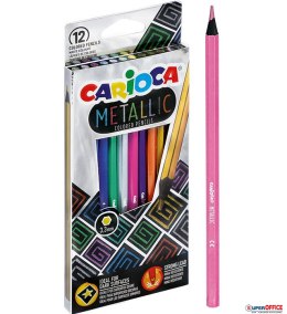 Kredki CARIOKA ołówkowe metaliczne 12 kolorów (43164) 170-2567 Carioca