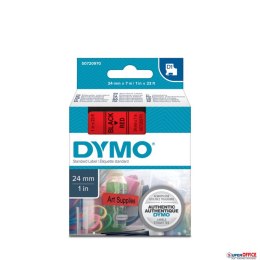 Taśma DYMO D1 - 24 mm x 7 m, czarny / czerwony S0720970 do drukarek etykiet Dymo