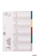 Przekładki PP A4, kolorowe indeksy, 5 części Pięciokolorowy 673027 DURABLE Durable