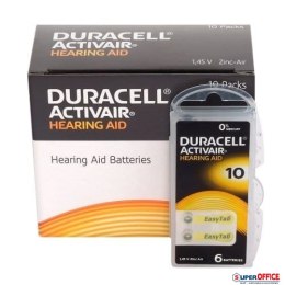 Baterie do aparatów słuchowych (6szt.) DURACELL Activair 10 1.45 V Duracell