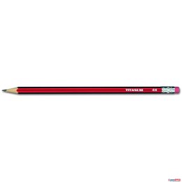 Ołówek techniczny z gumką 4H (12) TITANUM 83722 (X) Titanum