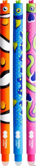 Długopis wymazywalny Rybki, 0.5mm, niebieski,_Happy Color HA 4120 01FS-3 Happy Color