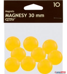 Magnes 30mm GRAND, żółty, 10 szt 130-1698 Grand