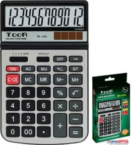 Kalkulator TOOR TR-1216, 12 pozycyjny, podwójne zasilanie 120-1835 Toor
