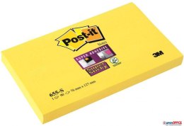 Bloczek samoprzylepny POST-IT_ Super Sticky (655-S), 127x76mm, 1x90 kart., żółty Post-It 3M