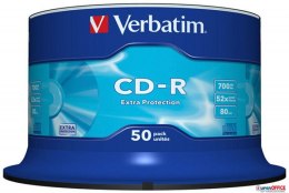 Płyta CD-R VERBATIM CAKE(50) Extra Protection 700MB x52 43351 Verbatim