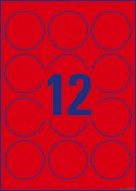 Etykiety czerwone neonowe L7670R-25 Q63,5 25 ark Usuwalne, Avery Zweckform Avery Zweckform