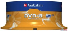Płyta DVD-R VERBATIM CAKE(25) Matt Silver 4.7GB x16 43522 Verbatim