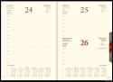 Kalendarz Cross z gumką i ażurową datówką A5 dzienny p. kremowy Nr kat. 204 A5DRK czerwony 2024 WOKÓŁ Wokół Nas