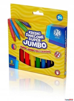 Kredki świecowe super Jumbo 8 kolorów - 14mm/100mm ASTRA, 316118002 Astra