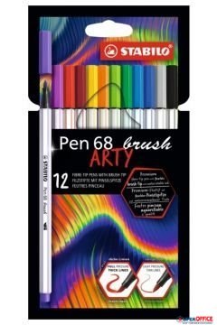 Cienkopis PEN 68 brush 12 wit ARTY 568/12-21-20 Stabilo