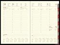 Kalendarz Cross z gumką i ażurową datówką A4 tygodniowy p. kremowy Nr kat. 204 A4TRK czarny 2024 WOKÓŁ NAS Wokół Nas
