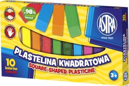 Plastelina Astra kwadratowa 10 kolorów, 303115006 Astra