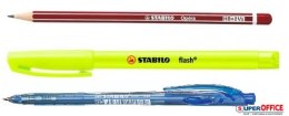 ZESTAW Długopis LINER 308, Ołówek HB, Zakreślacz żółty FLASH STABILO Stabilo