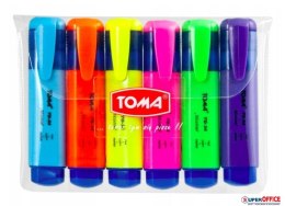 Zakreślacz MISTRAL, szeroka końcówka 1-5mm, mix 6 kolorów TO-334 Toma Toma