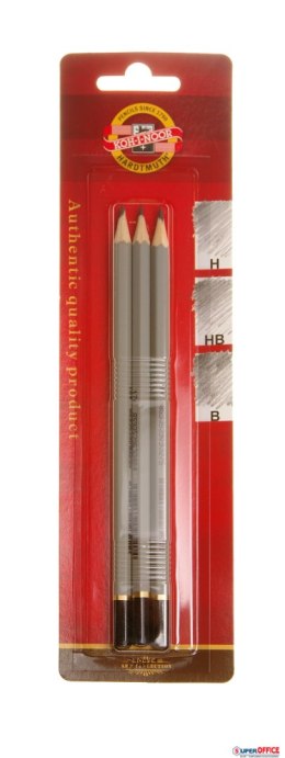 Ołówek GOLDSTAR 1860/3 3szt blist.H,HB,B Koh-i-noor